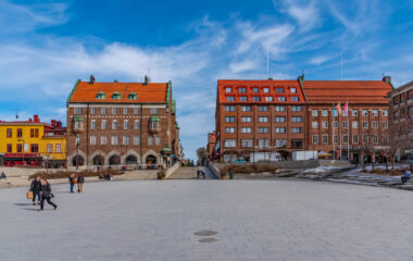 Ostersund,,Sweden,,April,18,,2019:,View,Of,Stortorget,Square,In